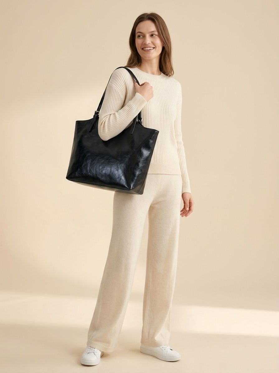 Chic Everyday Faux Leather Shoulder Tote Bag