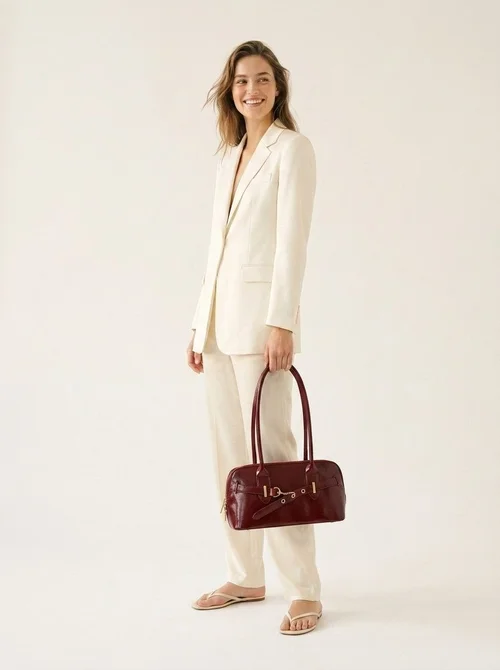 Vintage Chic Shoulder Bag - Equestrian Buckle