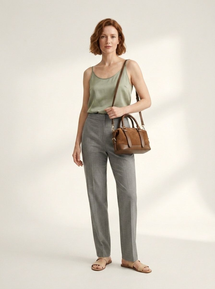 Brown Suede Mini Satchel Crossbody Bag