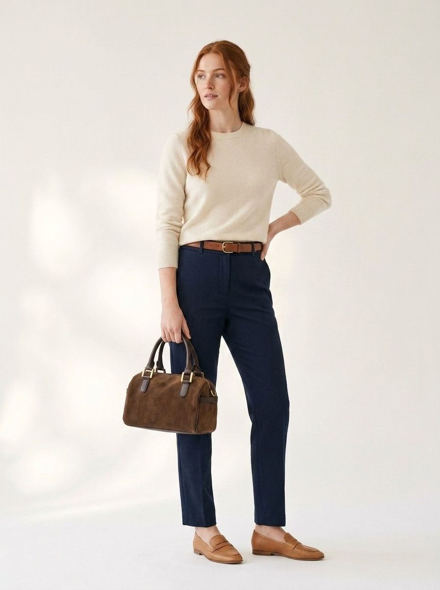 Chic Brown Suede Mini Satchel Handbag