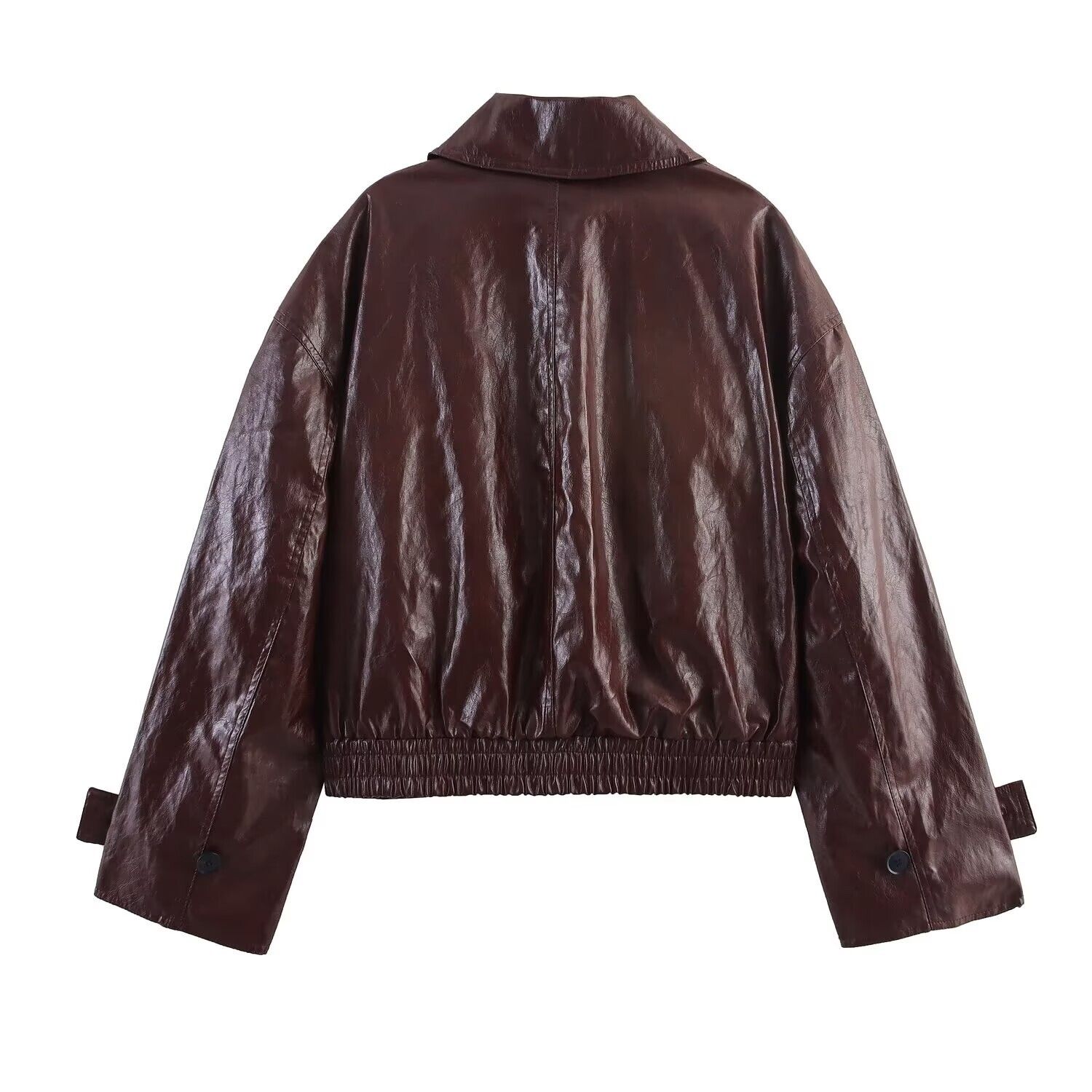 Women's Fashion Jacket - Shiny Casual Outerwear KUN-00173