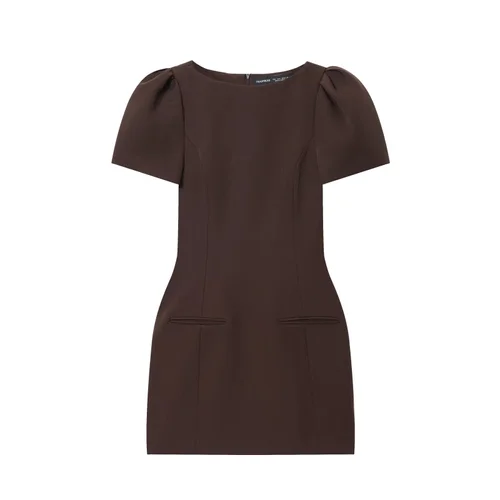 Mini Dress Ruched Pockets - European Chic KUN-00027