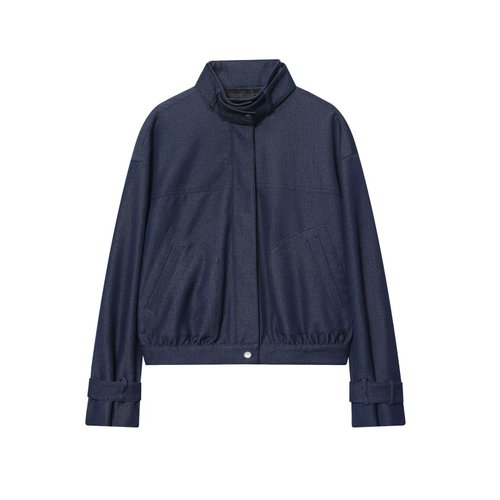 Women's Bomber Jacket - Stylish Stand Collar Aviator KUN-00017