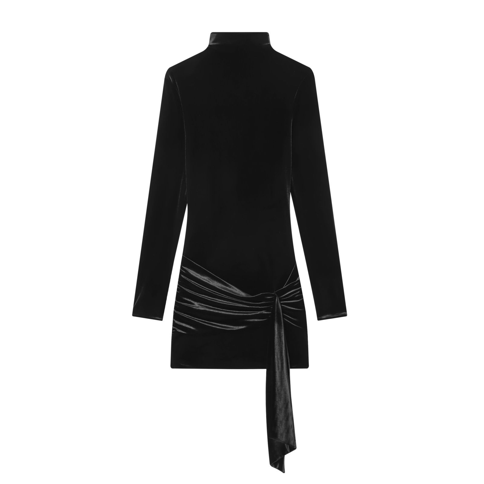 Velvet Bodycon Mini Dress with Belt KUN-00138