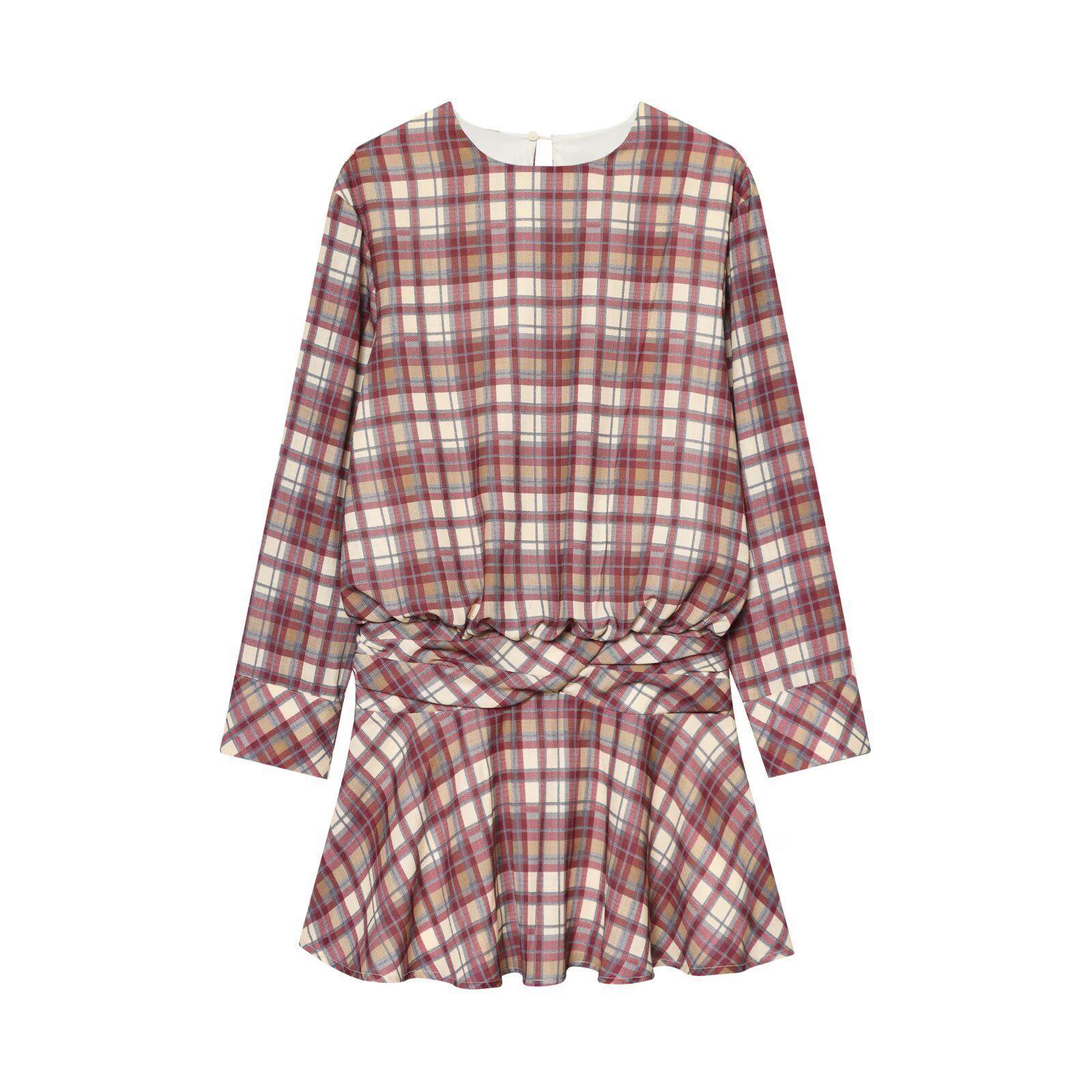 Plaid Mini Dress - Chic & Trendy Women's Fashion KUN-00028