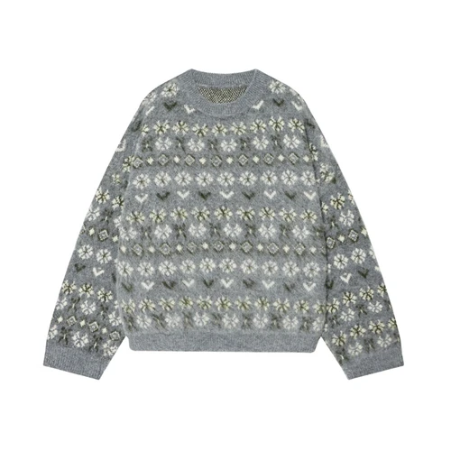 Jacquard Knit Top - European Style Fashion KUN-00003