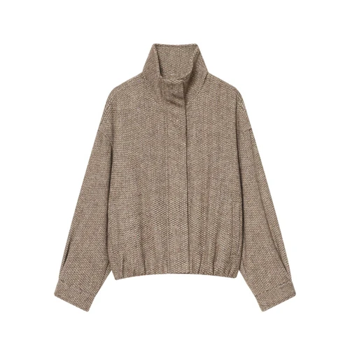 Conjunto de chaqueta y falda de espiga - Estilo europeo KUN-00016