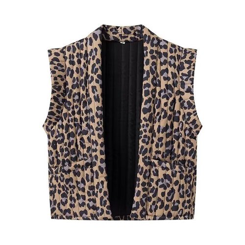 Leopard Print Vest - Stylish & Classic Women's Gilet KUN-00018