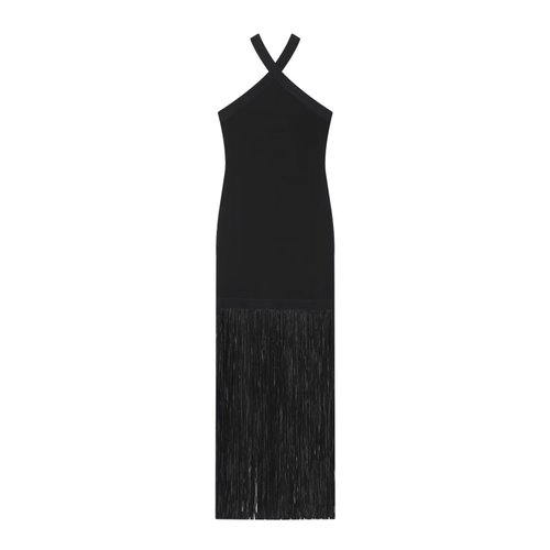 Women's Halter Neck Tassel Bodycon Dress KUN-00025