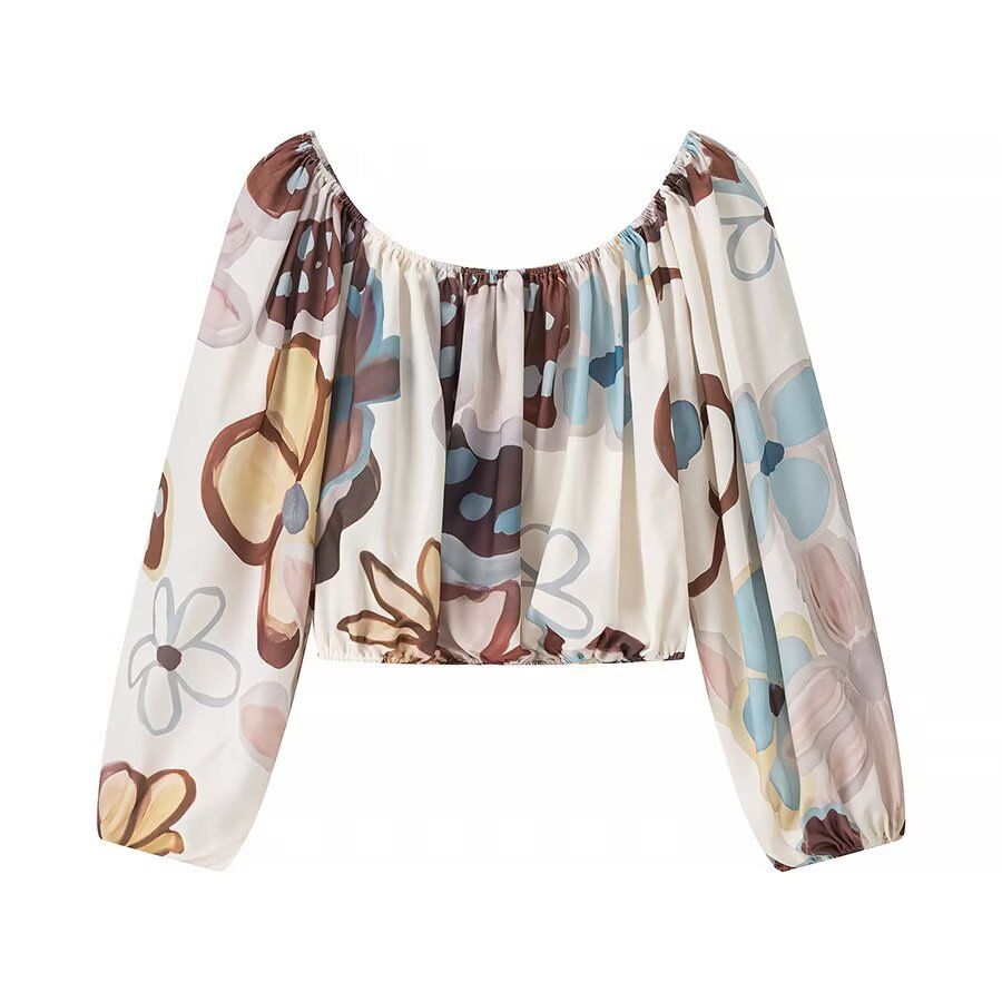 Completo da donna con stampa floreale, set classico e di tendenza KUN-00011