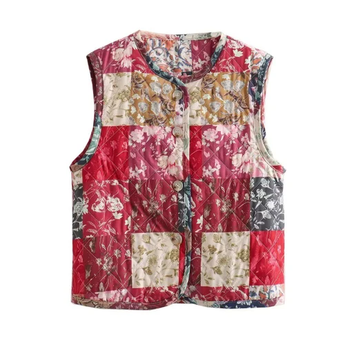 Chaleco estampado - Moda europea elegante KUN-00021