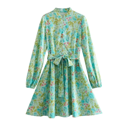 Women's Floral Print Dress - Chic Casual Classic KUN-00033