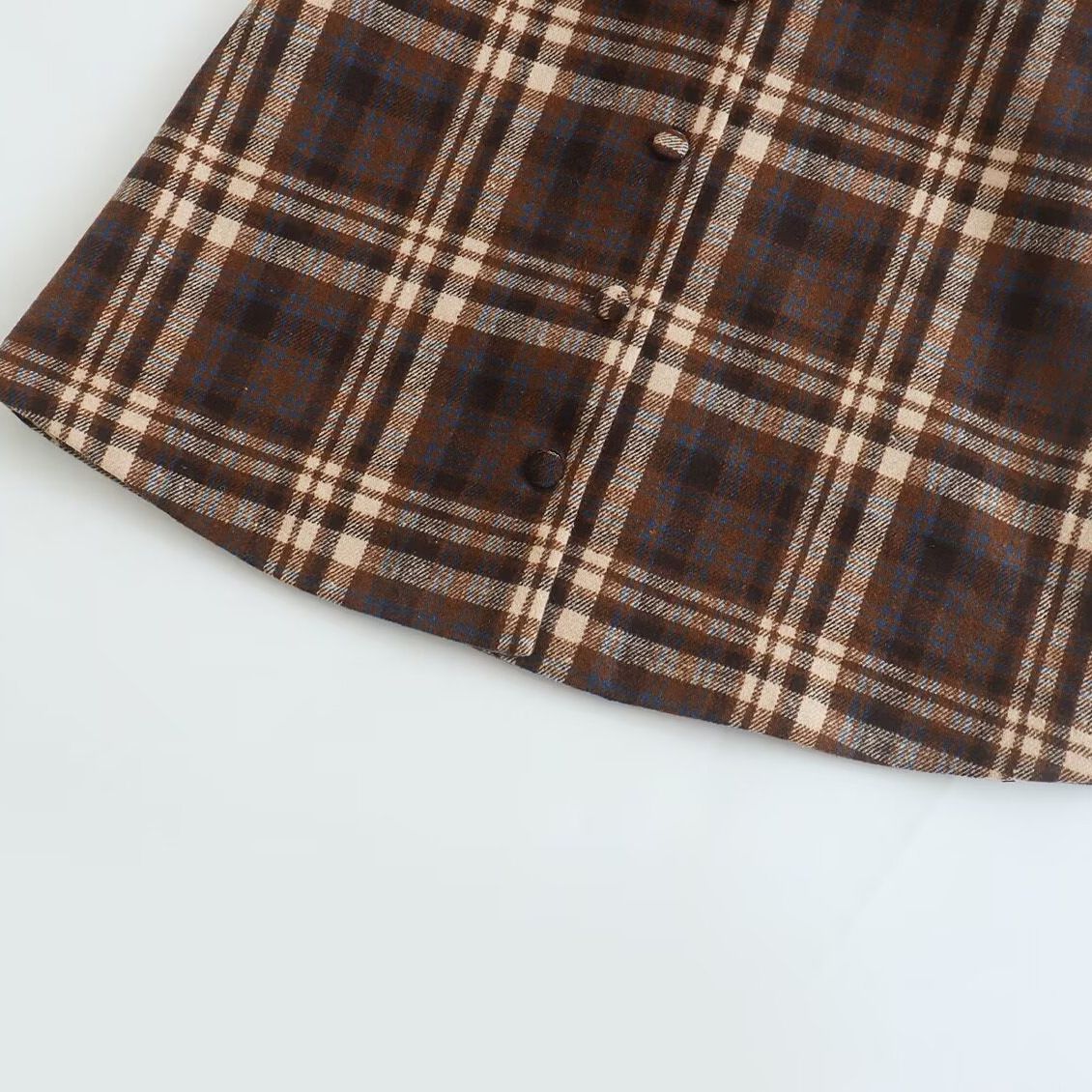 Women's Plaid Dress Vintage Mori Style Classic KUN-00009