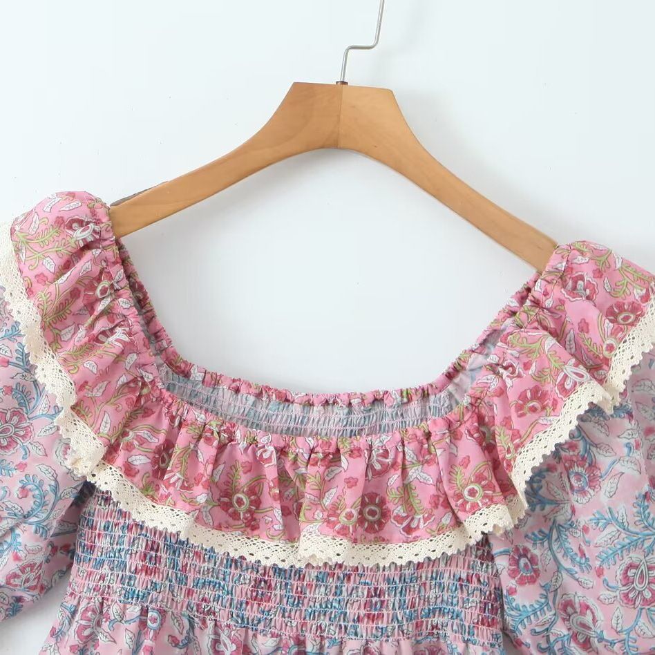 Floral Lace Dress - Chic European Style Casual Women's Dress KUN-00122