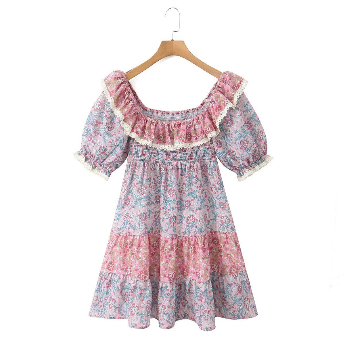 Floral Lace Dress - Chic European Style Casual Women's Dress KUN-00122