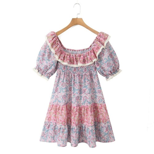 Floral Lace Dress - Chic European Style Casual Women's Dress KUN-00122