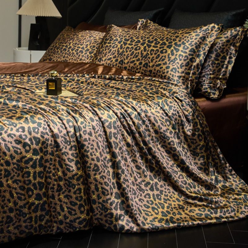 Luxury Mulberry 30 Momme Silk 4-Piece Bedding Set - Premium Floral & Print Collection