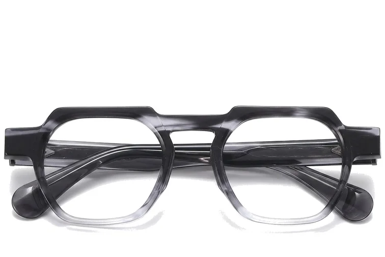 Geometric Gray Acetate Glasses #BS1913-0452