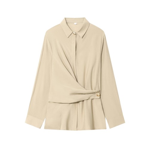 Inspired Women's Double-Breasted Shirt with Gold Buttons KUN-00124