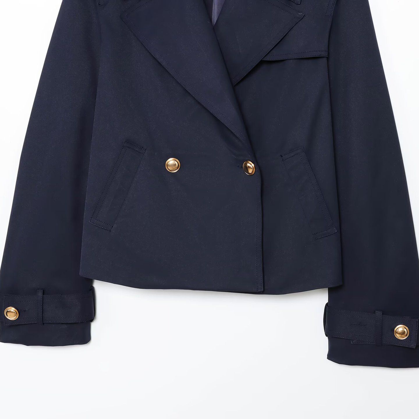 Giacca corta casual da donna a doppio petto, alla moda, modello KUN-00172