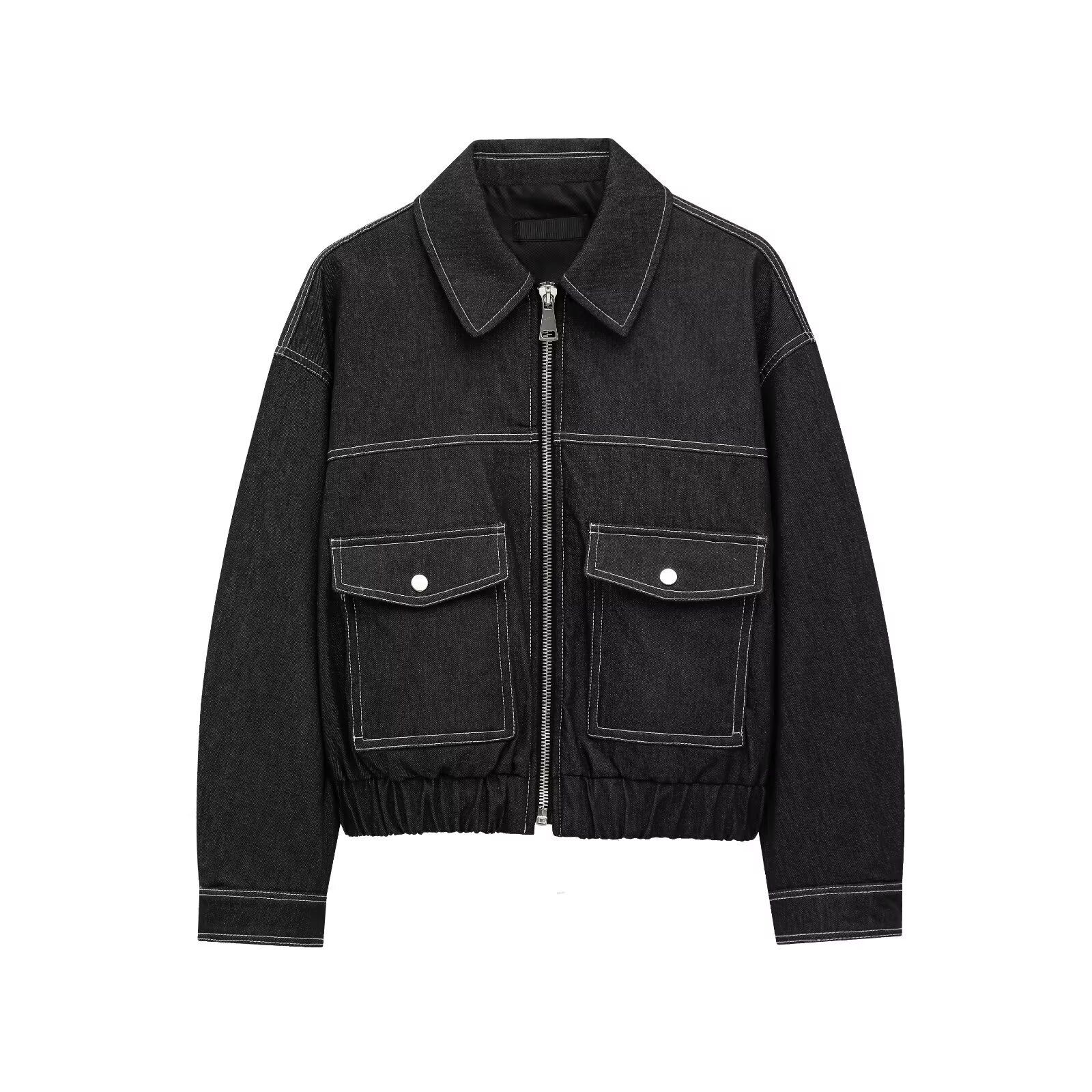 Veste en jean tendance et décontractée pour femme KUN-00166