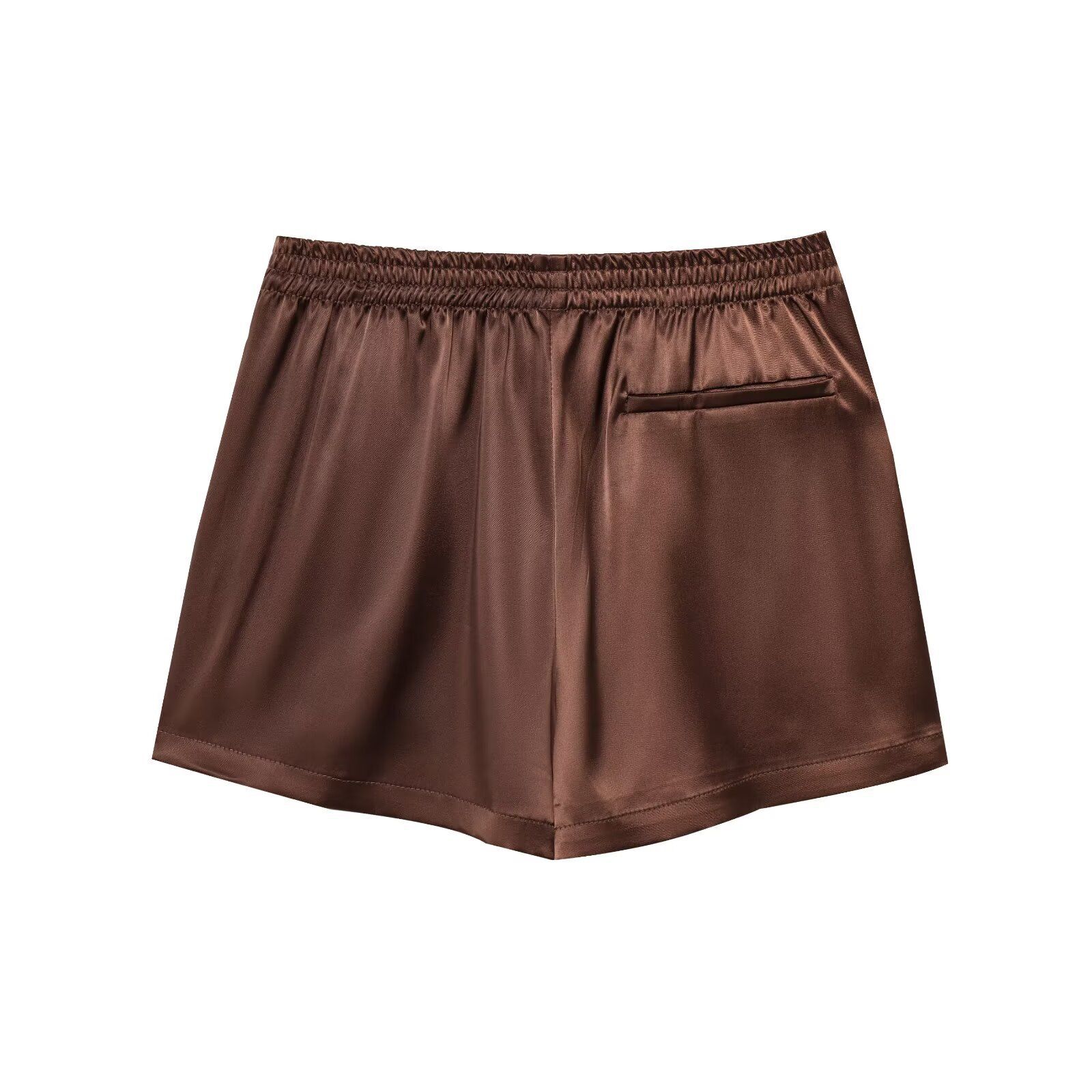 Lace Trim Satin Shorts - Chic European Style KUN-00012