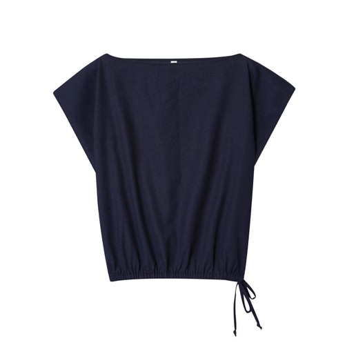 Linen Tie-Up Top - European Style Fashion Blouse KUN-00043