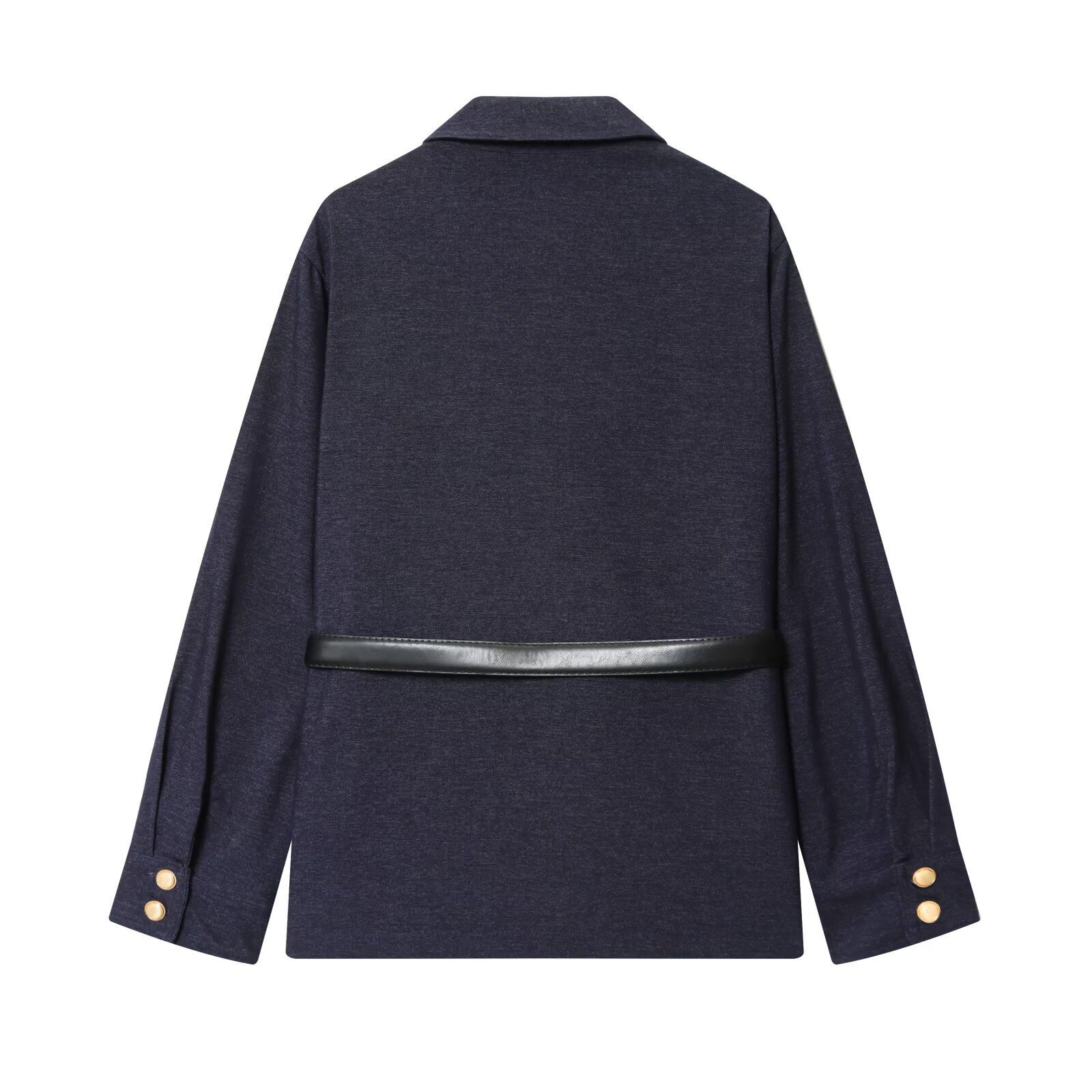 Damesblazer met riem en zakken & rechte broek set KUN-00087