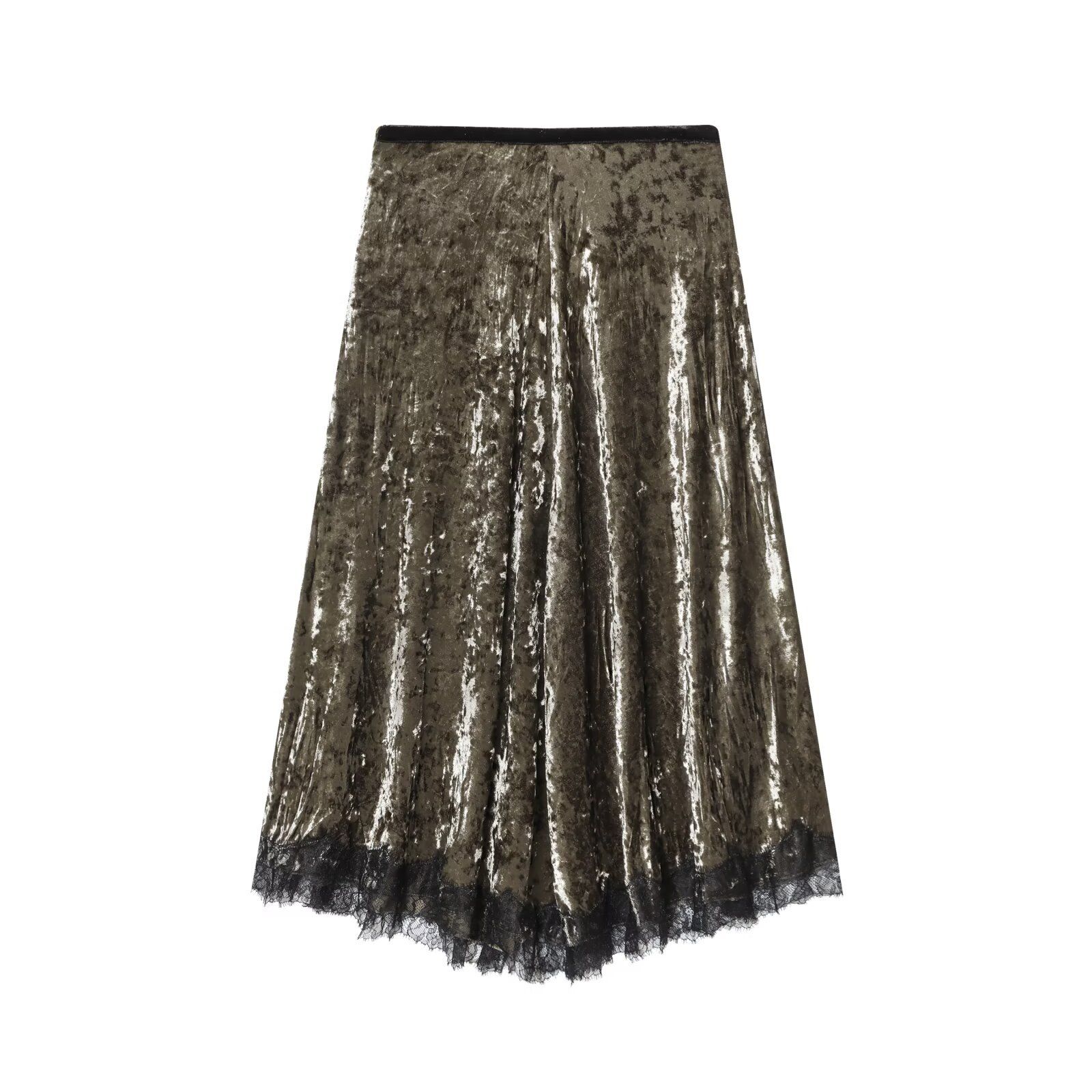 Velvet Lace Skirt - Elegant & Versatile KUN-00035