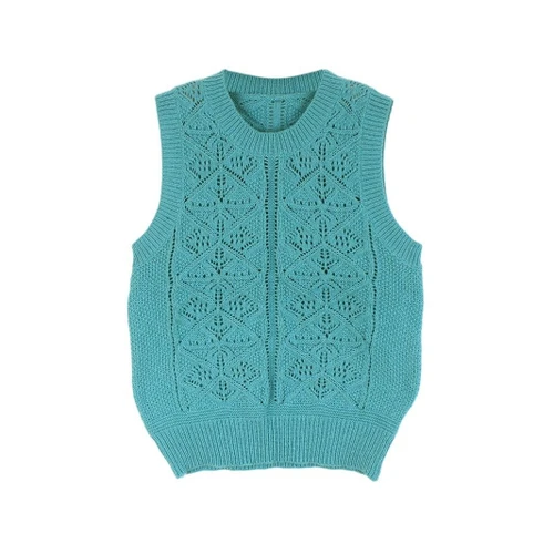 Women's Knit Sweater Vest Crewneck Pullover Spring Autumn SSU-00055