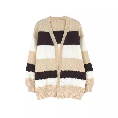 Cardigan lungo in maglia aperto sul davanti - Capospalla leggero per primavera e autunno