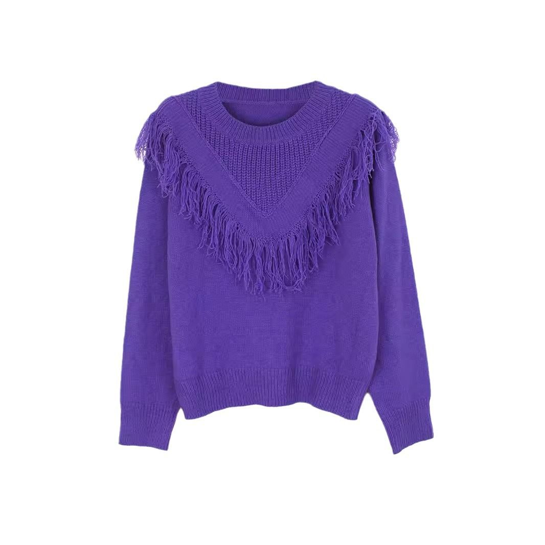 Women's Knit Sweater Long Sleeve Crewneck Pullover Fall Winter SSU-00047
