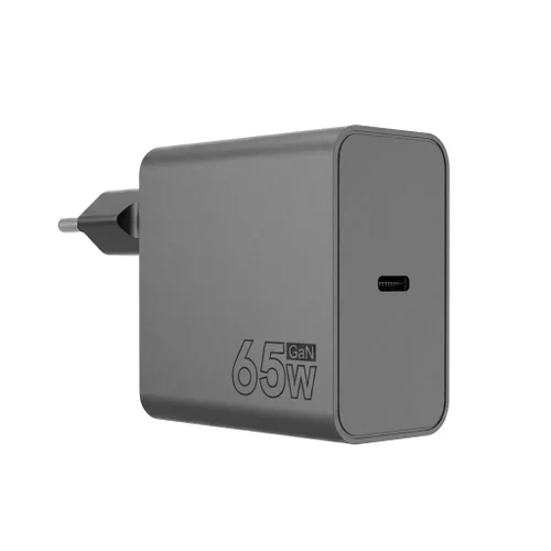 65W GaN Fast Charger, USB-C and USB-A Dual Port Wall Adapter