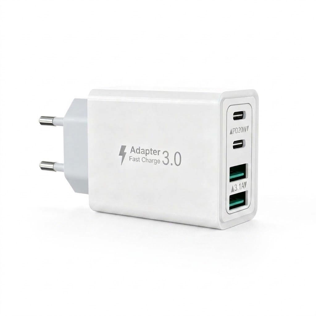 40W USB-C PD Fast Charger, 2 USB-A and 2 Type-C Ports