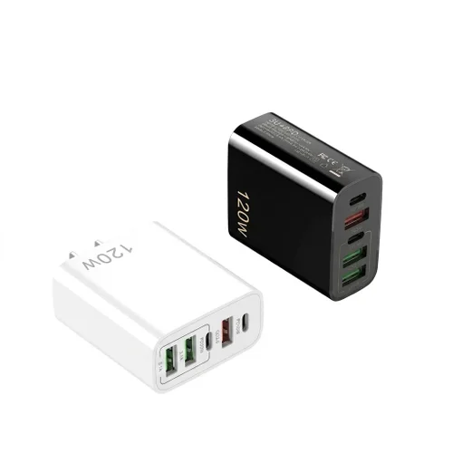 120W 5-Port USB-C PD Fast Charger for Phones and Tablets
