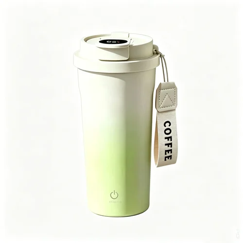 Automatic Self-Stirring Mug with Smart Temperature Display, Double-Layer Insulation, Food-Grade Stainless Steel Auto Magnetic Mixing Cup, Type-C Rechargeable