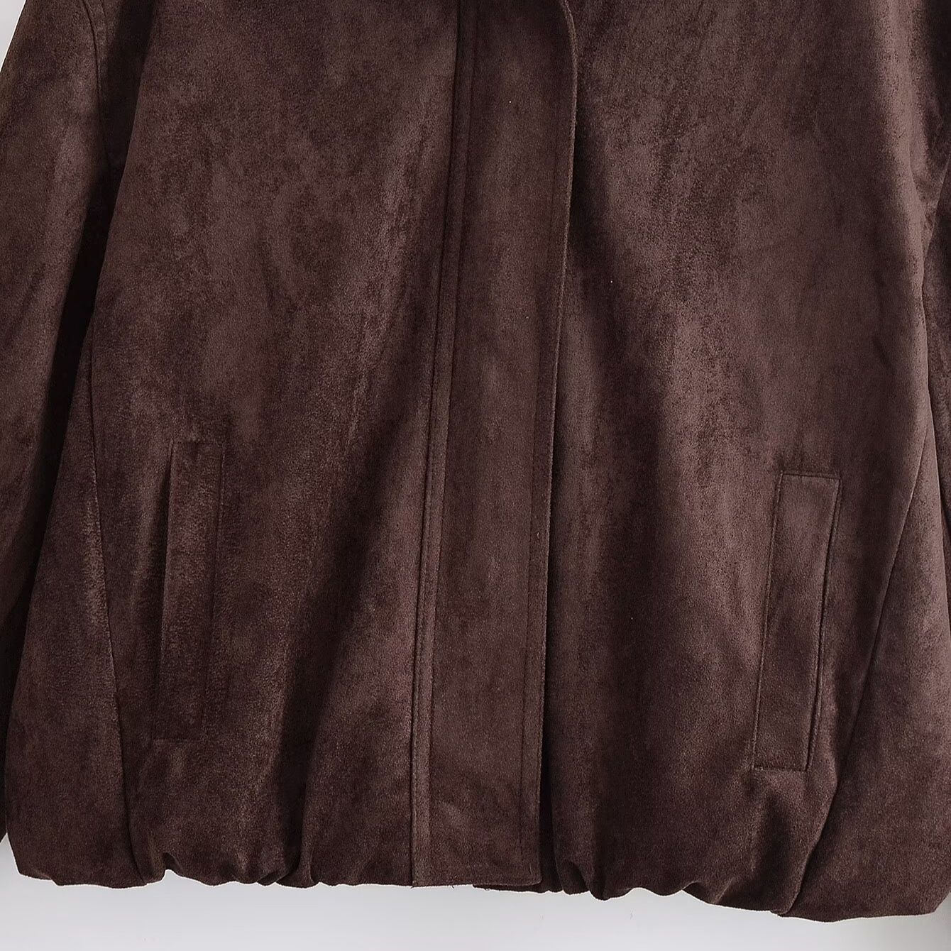 Suede Brown Jacket - Women's Casual Fashion KUN-00005