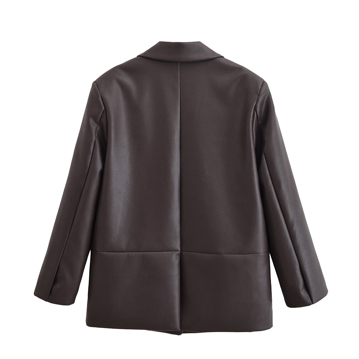 Blazer de piel sintética - Elegante chaqueta estilo western con doble botonadura KUN-00133