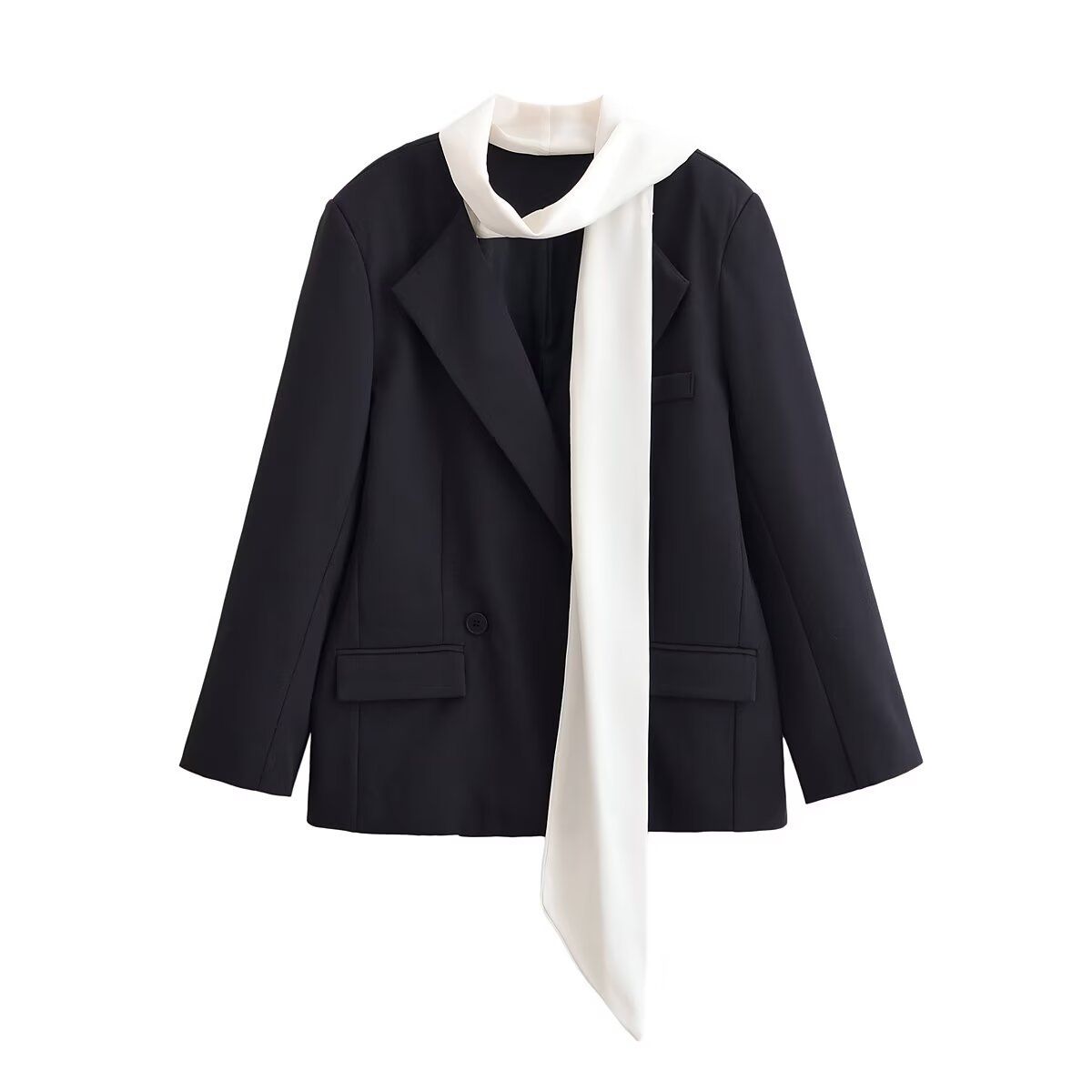 Veste blazer femme style foulard color block KUN-00037