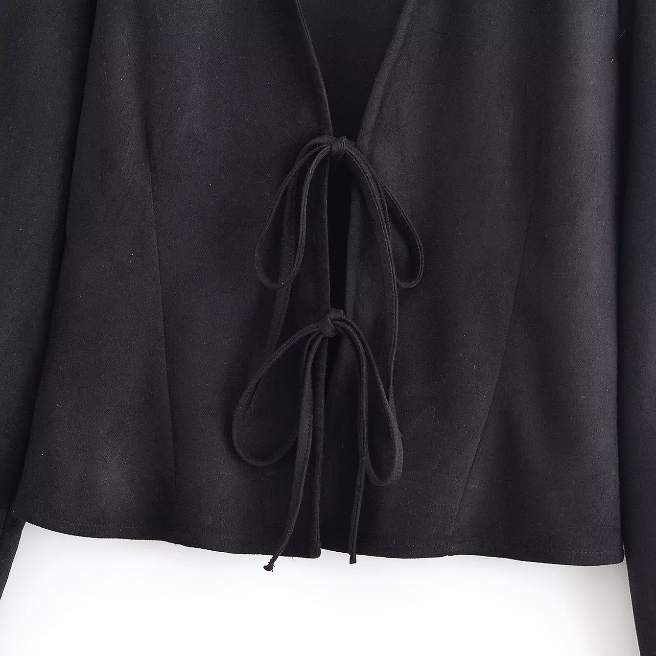 Women's Tie-Front Crop Top - Elegant & Fitted KUN-00044