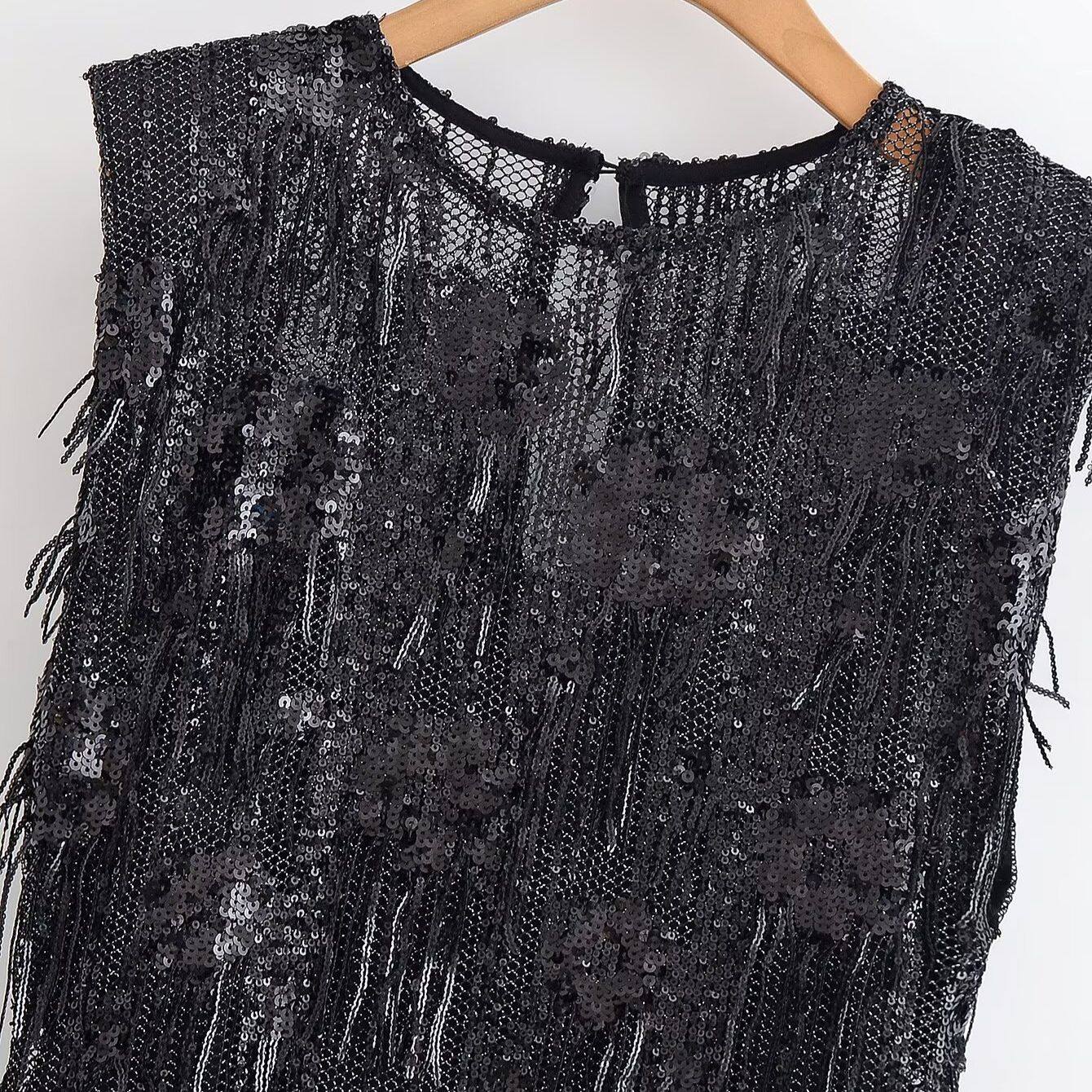 Geïnspireerde asymmetrische jurk met pailletten voor dames KUN-00032