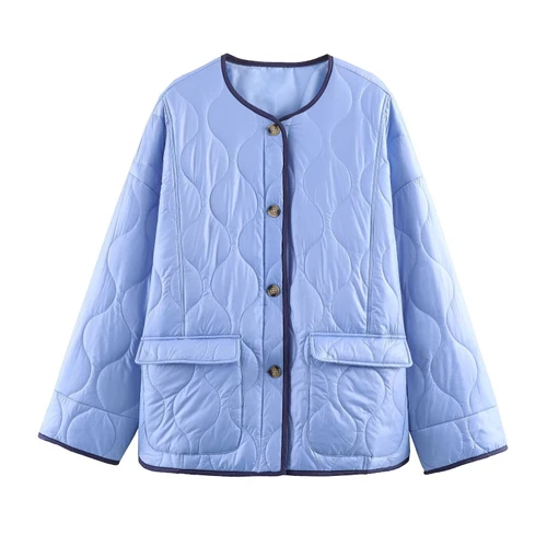 Chaqueta holgada y ligera de algodón, estilo clásico, KUN-00019