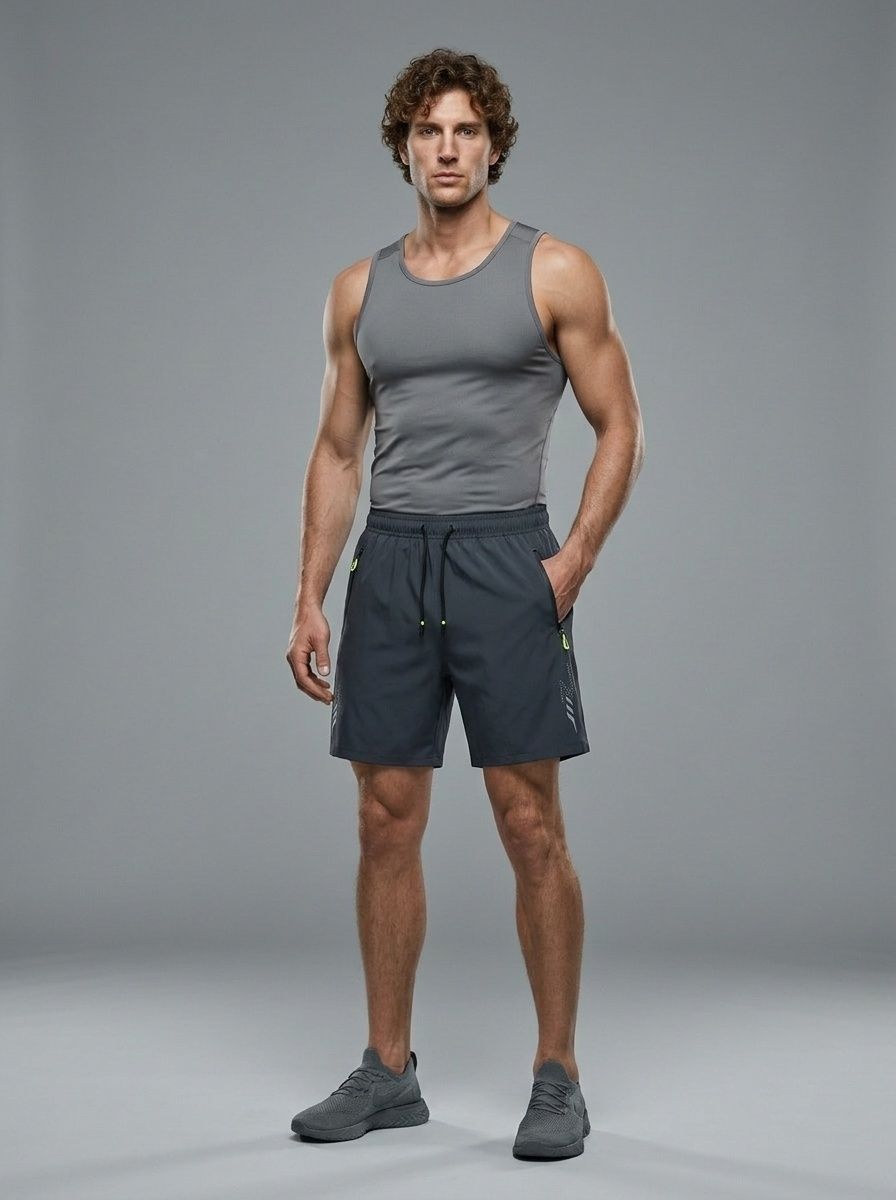 Men's Ice Silk Sports Shorts Quick Dry Breathable