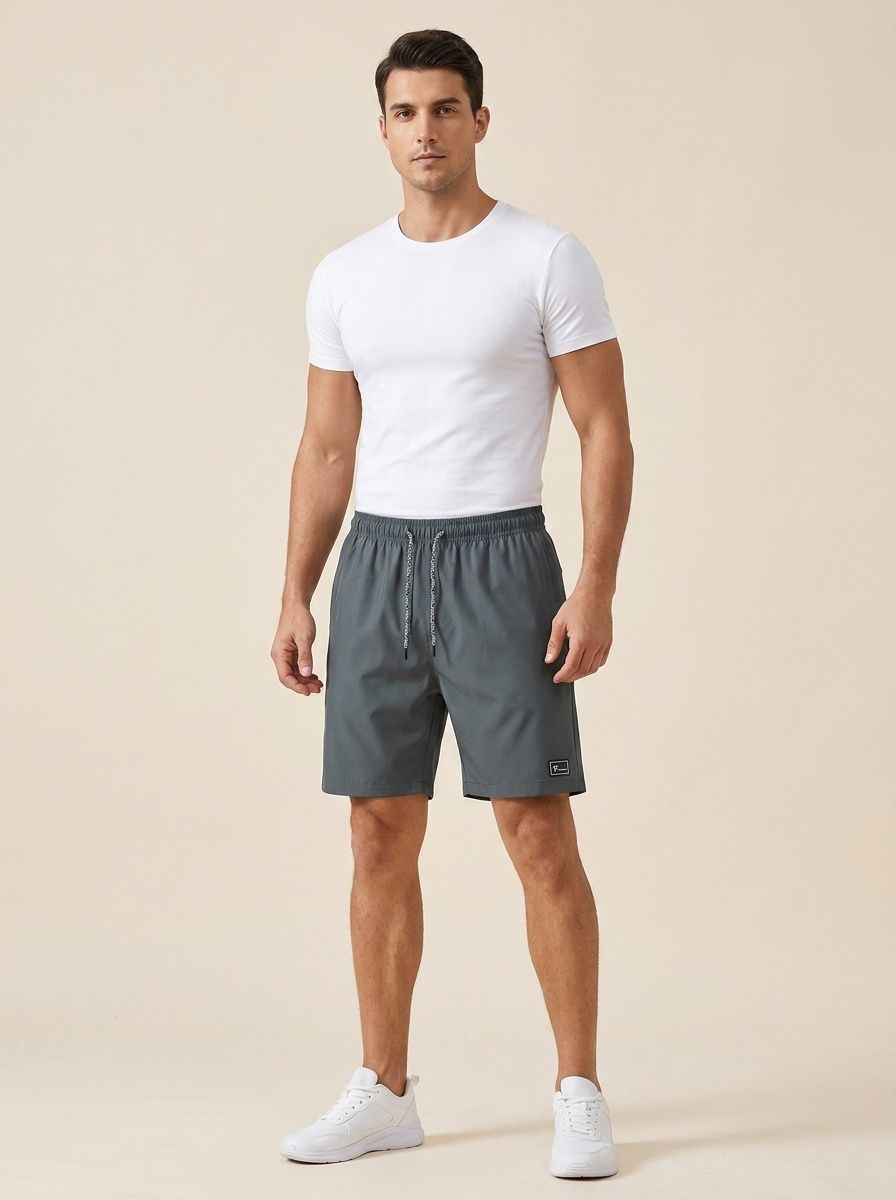 Pantaloncini sportivi da uomo ad asciugatura rapida con tasche e coulisse