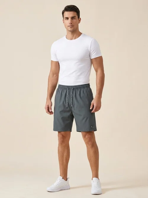 Pantaloncini sportivi da uomo ad asciugatura rapida con tasche e coulisse
