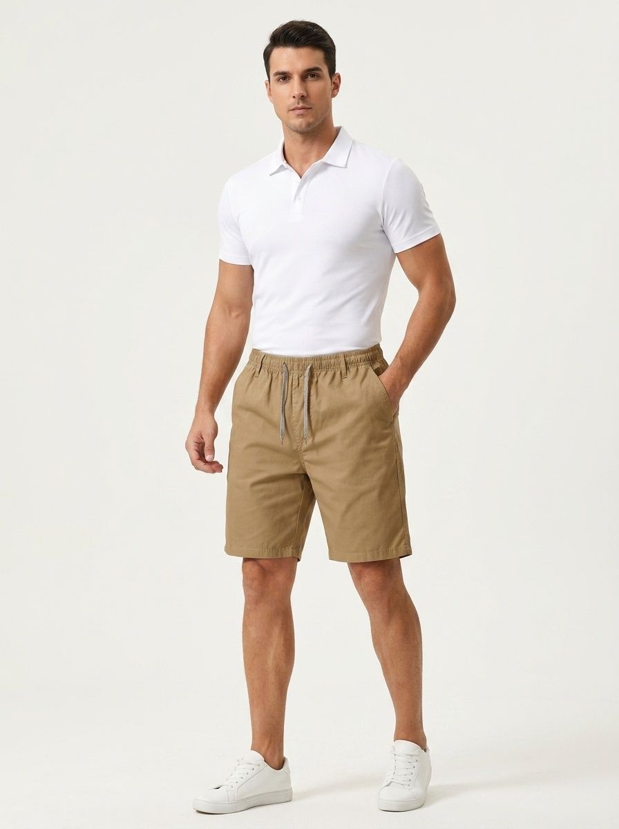 Pantaloncini sportivi da uomo casual con coulisse e elastico in vita