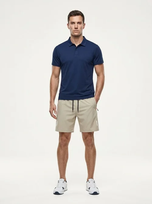 Pantaloncini sportivi da uomo ad asciugatura rapida con tasche con cerniera