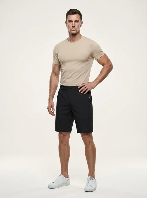 Pantaloncini sportivi casual da uomo elasticizzati, traspiranti e ad asciugatura rapida.