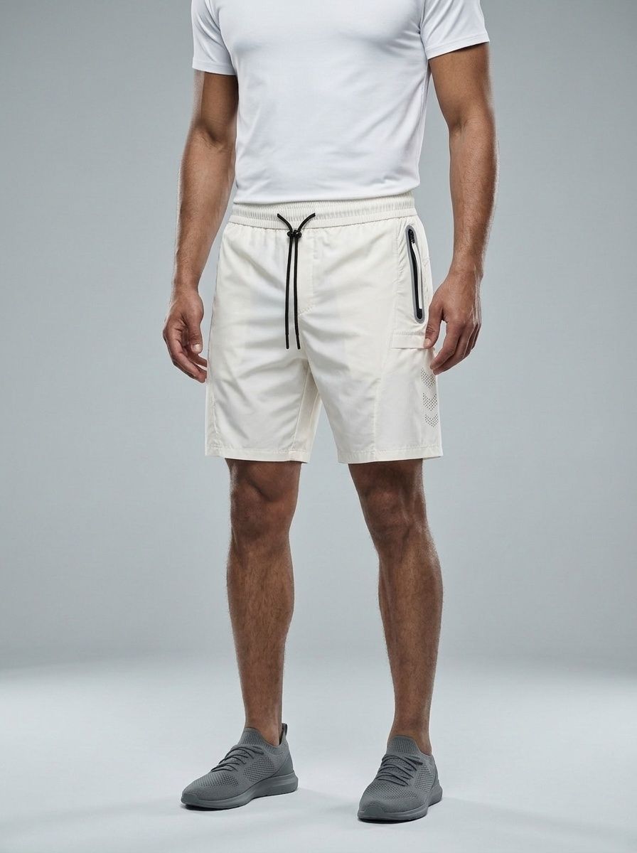 Pantaloncini sportivi da uomo ad asciugatura rapida con tasche termosaldate riflettenti