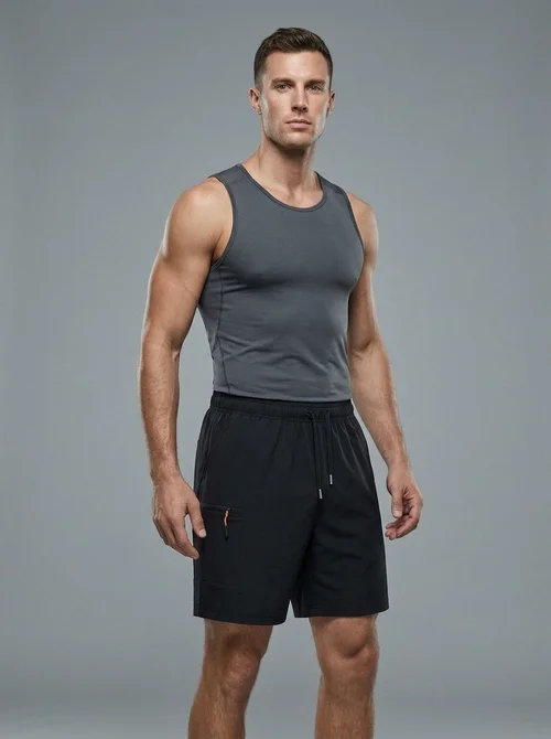Pantaloncini sportivi da uomo ad alte prestazioni - Asciugatura rapida e tasca con cerniera